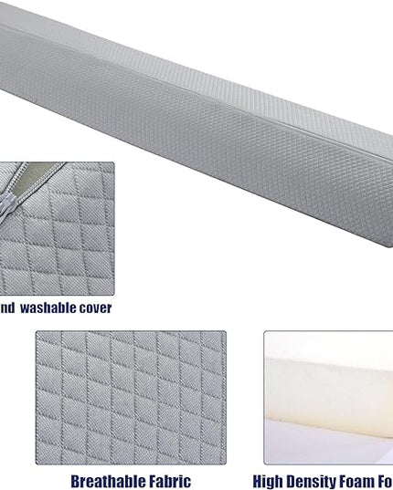 HOMBYS Wedge Pillow Headboard for Bed Gap,Foldable Bed Wedge Gap Filler Queen Size,Matterss Gap Filler,Multi Functional Bed Crack Pillow, Fill The Gap (0-7") Between Your Headboard and Mattress - LeafyLoom