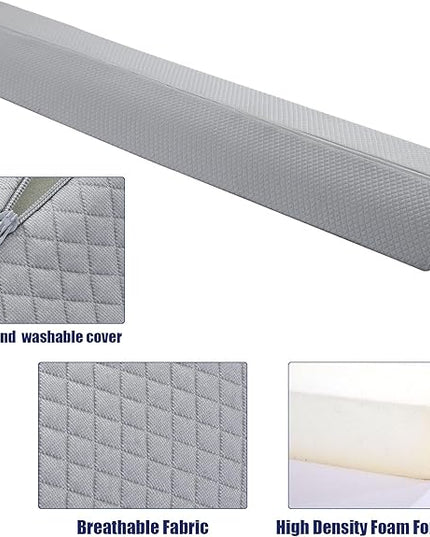 HOMBYS Wedge Pillow Headboard for Bed Gap,Foldable Bed Wedge Gap Filler Queen Size,Matterss Gap Filler,Multi Functional Bed Crack Pillow, Fill The Gap (0-7") Between Your Headboard and Mattress - LeafyLoom