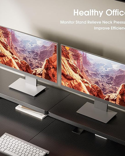 Electric Standing Desk with Monitor Shelf, 55 x 24 Inches Height Adjustable Corner Table, Computer Workstation with Cup Holder and Hook for Home Office, 55 x 24 Inch, Dark Black - LeafyLoom