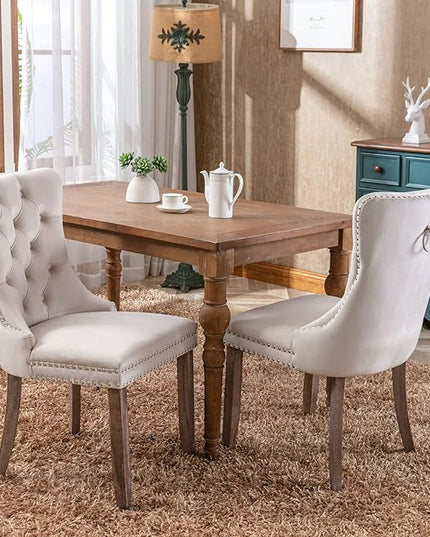 NicBex Haerin-SD-00109-LWJ Dining Chairs, 25.5"x19.7"x37.4", Light Beige - LeafyLoom