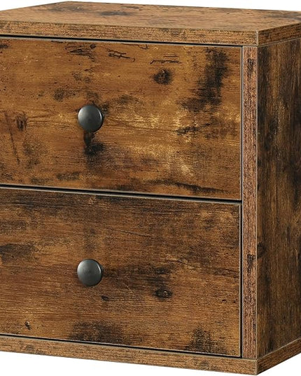 Magic DIY Cube Storage Organizer Stackable Cubes For Home Books Clothes Toy -Modular Cubby Storage System -Closet Organizer -Bookcase Closet (Antique brown, Drawer Cube) - LeafyLoom