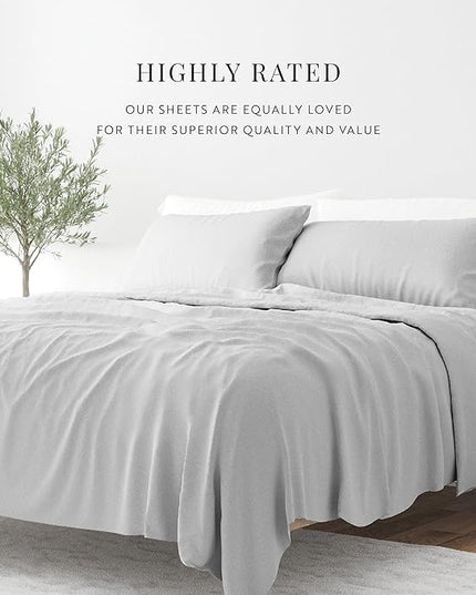 Linen Market Bed Sheets for Queen Size Bed (Light Gray) - Sleep Better Than Ever with These Soft and Cooling Queen Sheets - Deep Pocket Fits 16" Thick Beds - 4 Piece Queen Sheet Set - LeafyLoom