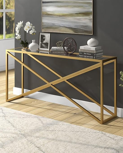 Henn&Hart Calix Console Table, 64" Wide - LeafyLoom
