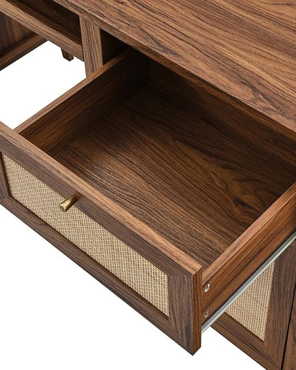 Modway Soma Desk, Walnut - LeafyLoom