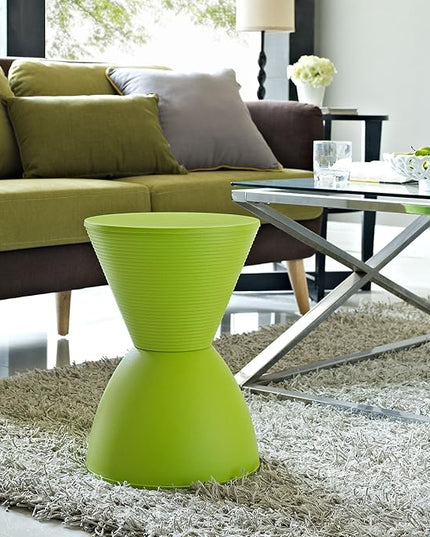 Modway Haste Contemporary Modern Hourglass Accent Stool in Green - LeafyLoom