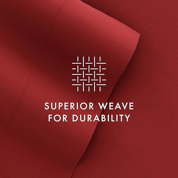 Linen Market Bed Sheets for Queen Size Bed (Burgundy) - Sleep Better Than Ever with These Soft and Cooling Queen Sheets - Deep Pocket Fits 16" Thick Beds - 4 Piece Queen Sheet Set - LeafyLoom