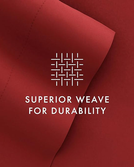 Linen Market Bed Sheets for Twin Size Bed (Burgundy) - Sleep Better Than Ever with These Soft and Cooling Twin Sheets - Deep Pocket Fits 16" Thick Beds - 3 Piece Twin Sheet Set - LeafyLoom