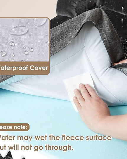 EHEYCIGA Orthopedic Dog Bed for Small Dogs, Waterproof Memory Foam Small Dog Beds with Sides, Non-Slip Bottom and Egg-Crate Foam Medium Dog Couch Bed with Washable Removable Cover, Dark Grey EHEYCIGA