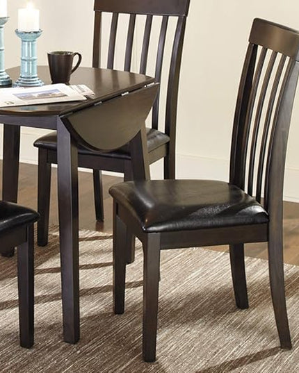 Signature Design by Ashley Hammis Rake Back Dining Room Chair, Set of 2, Dark Brown - LeafyLoom