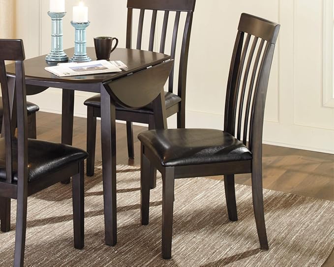 Signature Design by Ashley Hammis Rake Back Dining Room Chair, Set of 2, Dark Brown - LeafyLoom