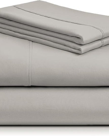 LuxClub 4 PC Sheet Bed Sheets Deep Pockets 18" Eco Friendly Wrinkle Free-Kids-Fitted Sheets Machine Washable Hotel Bedding Silky Soft - Light Taupe Twin - LeafyLoom