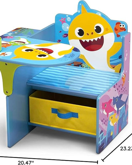 Baby Shark Chair Desk with Storage Bin - Ideal for Arts & Crafts, Snack Time, Homeschooling, Homework & More by Delta Children - LeafyLoom
