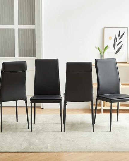 NicBex Haerin-SD-00288-LWJ Dining Chairs, 17.1"x14.6"x37.7", Black - LeafyLoom