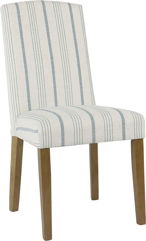 HomePop Classic Parsons Dining Chairs, Pack of 2, Blue Calypso Stripe - LeafyLoom