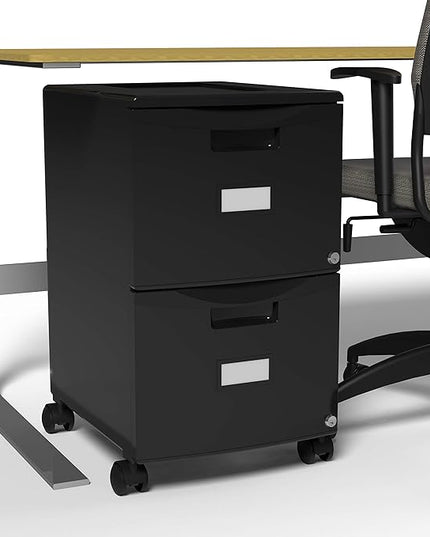 Storex 61312A01C File Cabinet, 1-Pack, Black - LeafyLoom