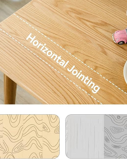 Dining Table, Solid Wood Square Dining Table for Small Space with Copper Decor, Mid Century Kitchen Tables for Island, Modern Oak Wooden Tables, 31.5”D x 31.5" W x 29.5" H (Natural Table Only) - LeafyLoom