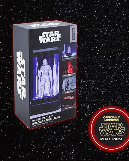 Paladone Darth Vader Figure Holographic Light, 3D Laser-Etched Crystal Model of Darth Vader, 12cm (4.7") Tall Star Wars Lighting & Replica Decor - LeafyLoom