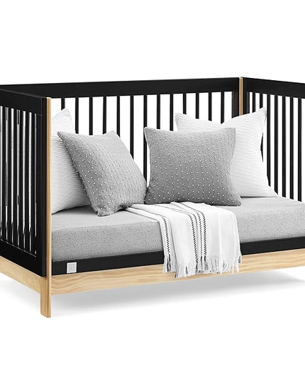 GAP babyGap Tate 4-in-1 Convertible Crib - Greenguard Gold Certified, Ebony/Natural - LeafyLoom