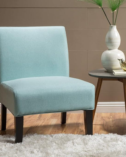 Christopher Knight Home Kassi Fabric Accent Chair, Light Blue - LeafyLoom