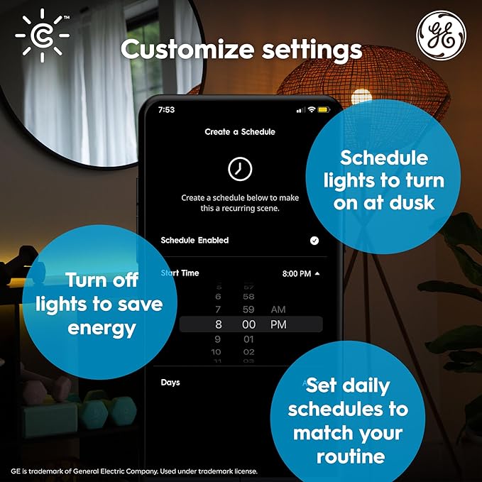 Cync GE BR30 LED Smart Light Bulbs, Indoor Floodlight Bulb, Color Changing Light Bulb, WiFi Lights, Works with Amazon Alexa and Google Assistant, 9.5 Watts (2 Pack) CYNCSmartHome