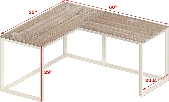 SHW Triangle-Leg L-Shaped Home Office Computer Desk - LeafyLoom