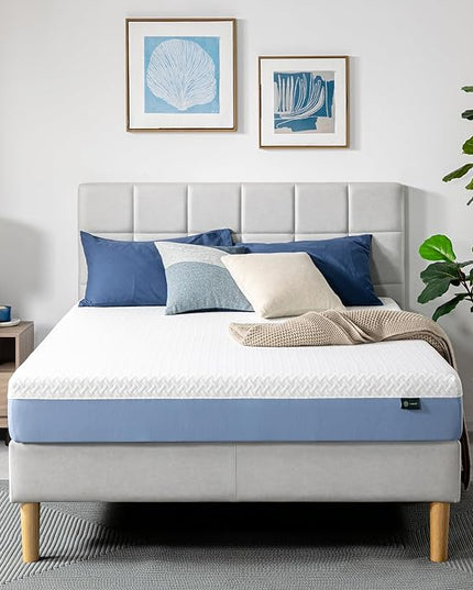 ZINUS 8 Inch Cooling Essential Memory Foam Mattress [New Version], Full, Fiberglass Free, Medium Feel, Cooling Airflow Memory Foam, Certified Safe Foams & Fabric, Mattress in A Box - LeafyLoom