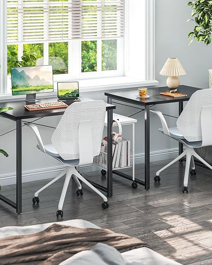 Coleshome 32 Inch Computer Desk, Modern Simple Style Desk for Home Office, Study Student Writing Desk, Black - LeafyLoom