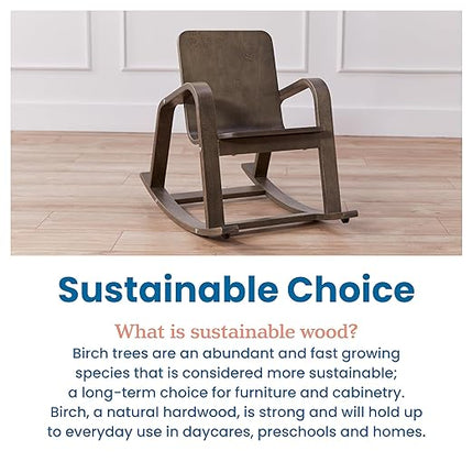 ECR4Kids Bentwood Rocking Chair, Kids Furniture, Grey Wash - LeafyLoom