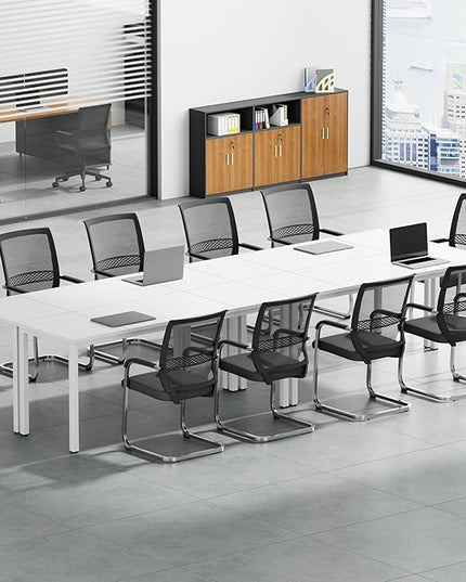 Need Large Computer Desk 70.8 x 23.6 inches Conference Table Large Office Desk Writing Table Workstation for Home Office,White 10FJGSAC3-180WW-60-ND - LeafyLoom