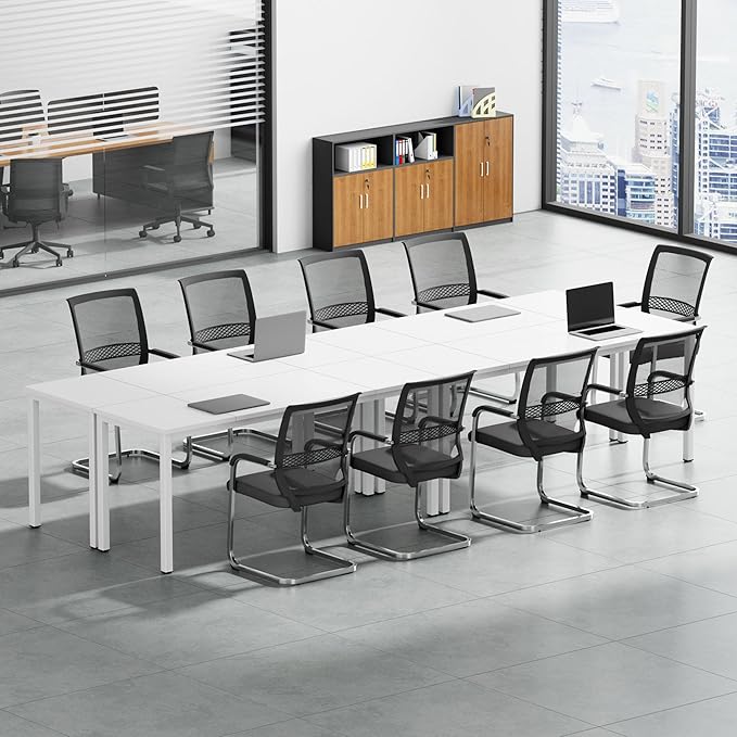 Need Large Computer Desk 70.8 x 23.6 inches Conference Table Large Office Desk Writing Table Workstation for Home Office,White 10FJGSAC3-180WW-60-ND - LeafyLoom