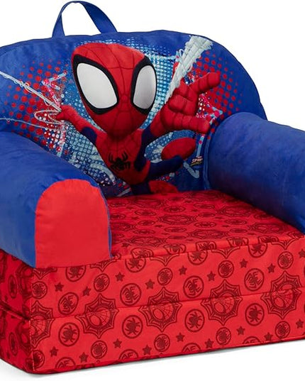 Delta Children Cozee Buddy Flip-Out Kids Chair, Spidey and His Amazing Friends - LeafyLoom