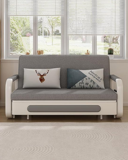 Pull Out Sofa Bed, Modern Tufted Convertible Sleeper Sofa, with Storage, Couch Bed for Living Room (34.25" D x 59.05" W x 37.4" H)… - LeafyLoom