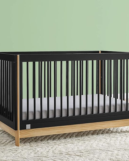 GAP babyGap Tate 4-in-1 Convertible Crib - Greenguard Gold Certified, Ebony/Natural - LeafyLoom