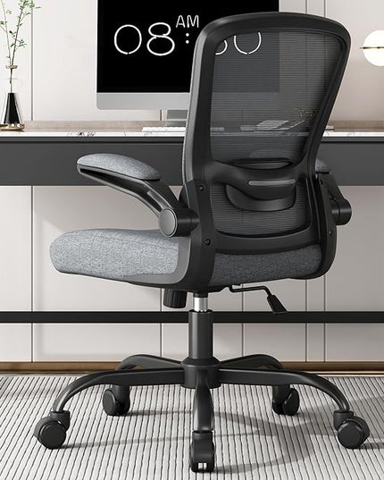 Office Chair, Ergonomic Desk Chair with Adjustable Lumbar Support, High Back Mesh Computer Chair with Flip-up Armrests-BIFMA Passed Task Chairs, Executive Chair for Home Office - LeafyLoom