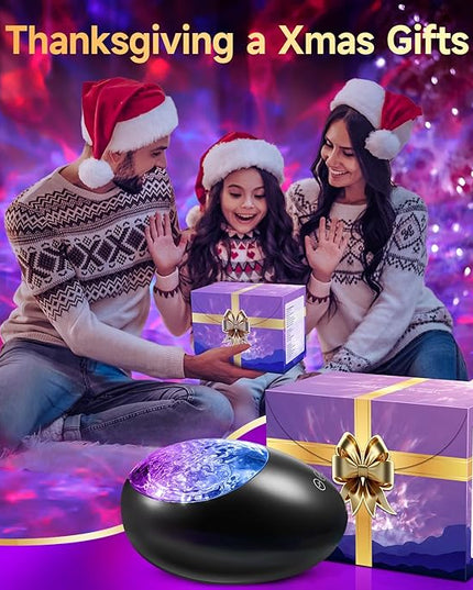 One Fire Gifts Box Galaxy Projector Light with 10 White Noise & Bluetooth Music, Remote Timer Galaxy Lights for Bedroom, Room Decor OneFire
