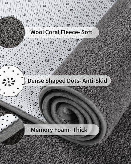 Area Rugs for Bedroom Living Room, 6x9 Dark Grey Super Soft Comfy Thickened Memory-Foam Indoor Carpets, Modern Aesthetic Minimalist Carpet for Boys Girls Adults Apartment Nursery Home Décor - LeafyLoom