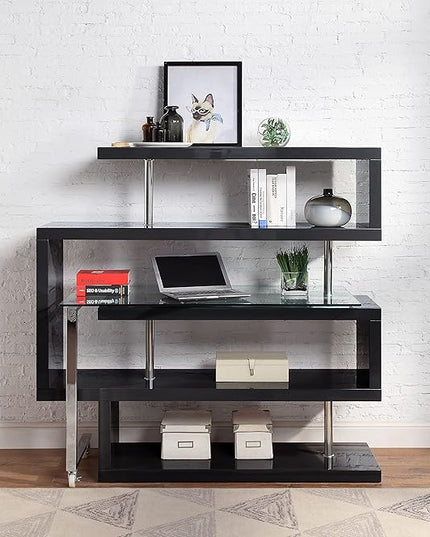 NicBex Kimberly-DW-00027-LWJ Home Office Desks, 55"x24"x54", Black - LeafyLoom