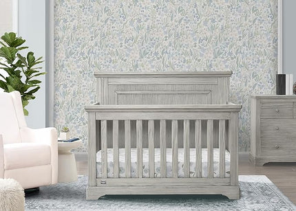 Delta Children Simmons Kids SlumberTime Paloma 4-in-1 Convertible Baby Crib - Greenguard Gold Certified, Rustic Mist - LeafyLoom