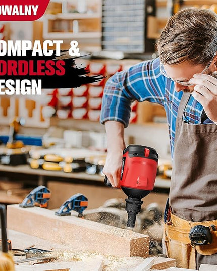 Cordless Dust Blower for Milwaukee m18 Battery, LIVOWALNY Leaf Blower Brushless Handheld Air Blower Sawdust Blower 447 MPH/39 CFM for Sawmill Room, Workshop Cleaning, Home Improvement (No Battery) - LeafyLoom