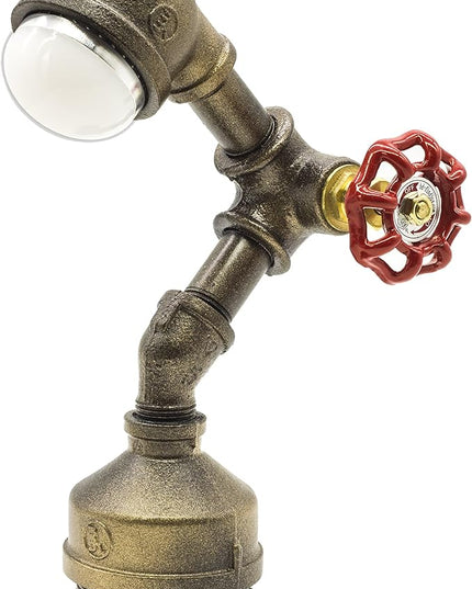 Loft Style Vintage Metal LED Table Lamp, Alfred, Steampunk Industrial, Night Light, Desk Light, LL-007-DL - LeafyLoom