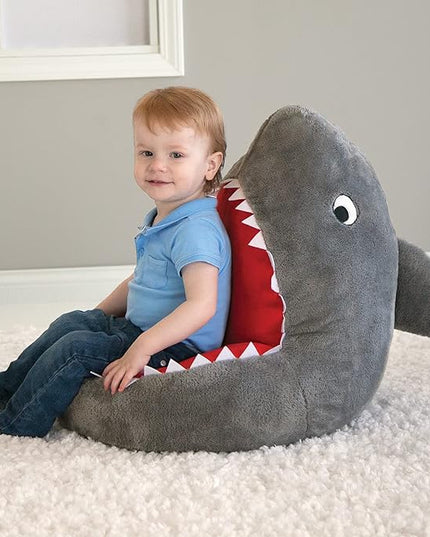 Trend Lab Shark Toddler Chair Plush Character Kids Chair Comfy Furniture Pillow Chair for Boys and Girls, 21 x 19 x 19 inches - LeafyLoom