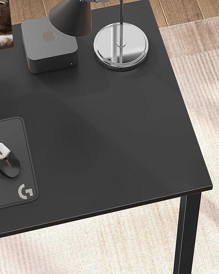 Computer Desk,55.1 inches Office Desk & Workstations for Home Office, Gaming Desk Computer Table,Modern Simple Style Laptop Table, Black - LeafyLoom