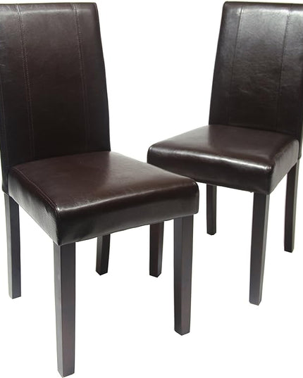 NicBex Haerin-SD-00161-LWJ Dining Chairs, 21"x16.5"x35.5", Brown - LeafyLoom