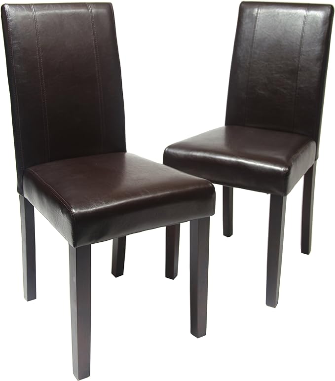NicBex Haerin-SD-00161-LWJ Dining Chairs, 21"x16.5"x35.5", Brown - LeafyLoom