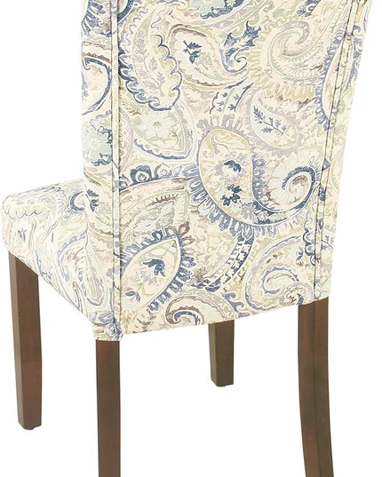 HomePop Parsons Classic Dining Room Tables and Chairs, Pack of 2, Blue Velvet - LeafyLoom