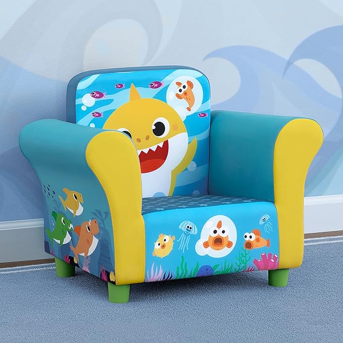 Delta Children Upholstered Chair, Baby Shark - LeafyLoom