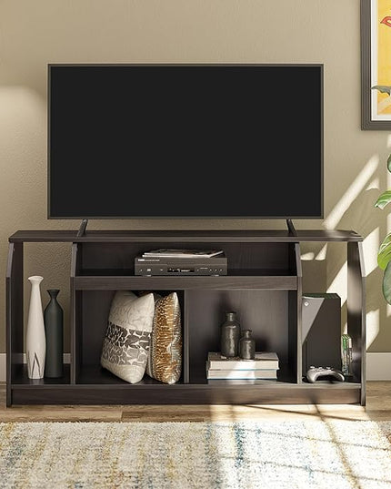 Ameriwood Home The Loft Stand for TVs up to 59”, Black Oak - LeafyLoom