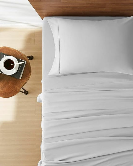 UGG 20929 Alahna Twin XL Bed Sheets and Pillowcases 3-Piece Set Sleep in Luxury Machine Washable Deep Pockets Wrinkle-Resistant Breathable Cozy Comfort Silky Cooling Sheets, Twin XL, Stone - LeafyLoom
