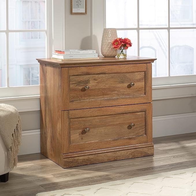 Sauder Barrister Lane Lateral File, L: 32.36" x W: 19.53" x H: 29.76", Sindoori Mango Finish - LeafyLoom