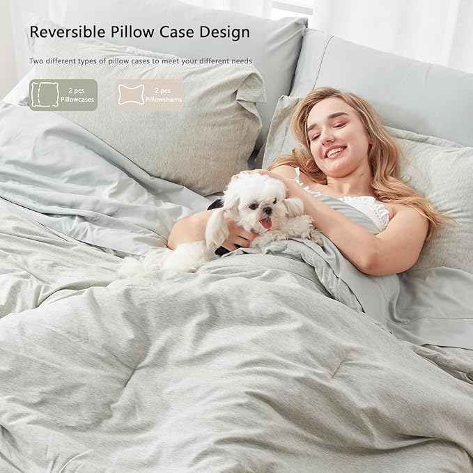 UNILIBRA Bed in a Bag King Size 7 Pieces - Sage Green King Comforter Set Soft for All Seasons - Cationic Dyeing Bedding Comforter Sets with Comforter, Flat Sheet, Fitted Sheet, Pillowcases & Shams - LeafyLoom
